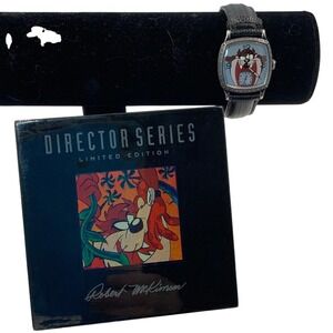 Vintage Warner Bros Taz Director Series Robert McKimson‎ Lizard Black 30mm Watch